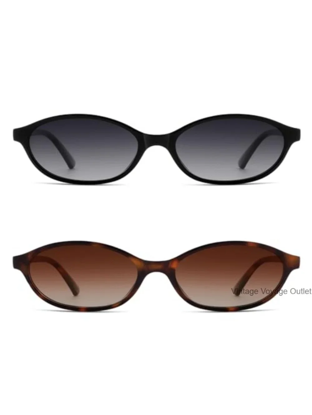 Polarized Retro Oval Sunglasses for Women Y2K 90s Narrow Skinny Frame